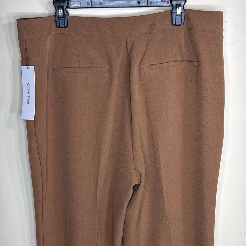 Calvin Klein Pants Brown Straight Leg High Rise in Sizes 8, 10, 14 16, - Picture 7 of 13